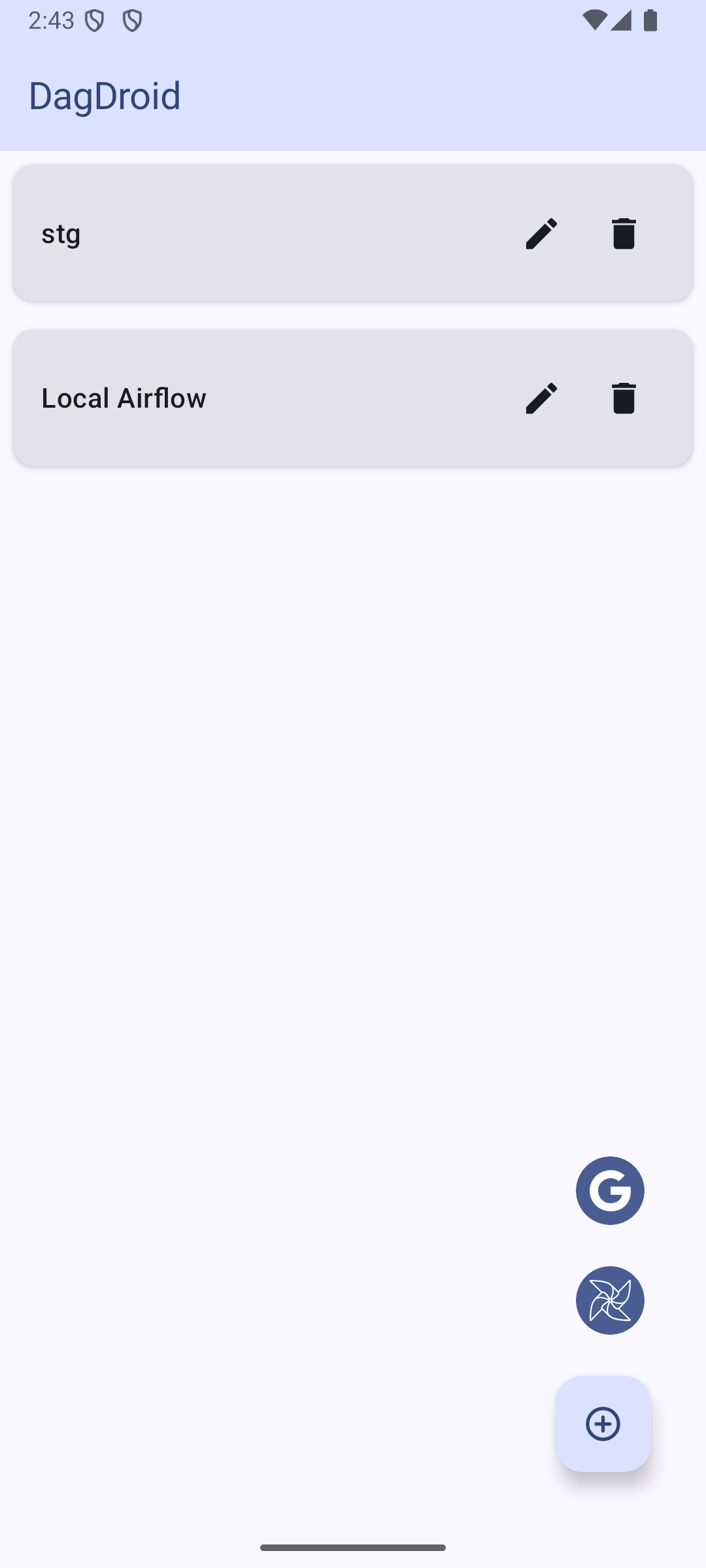 Screenshot 1: Cluster List